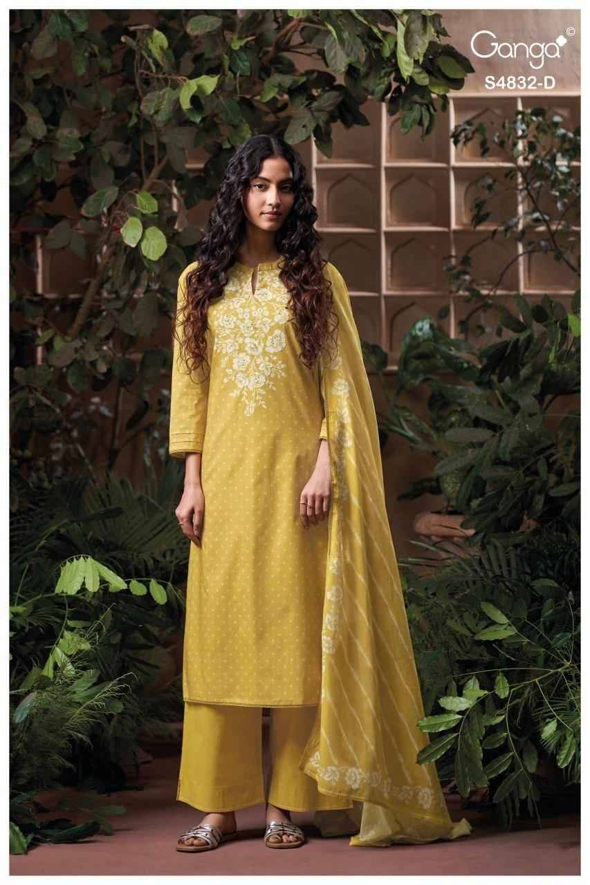 HAVYA 4832 Series By Ganga Fashion Beautiful Festive Suits Stylish Colorful Fancy Casual Wear & Ethnic Wear PREMIUM COTTON Dresses At Wholesale Price